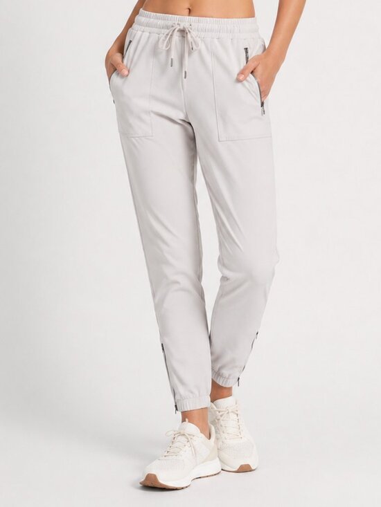 Athleta Pants - ATHLETA Birch Light Gray Farallon Jogger Pants Sz 4